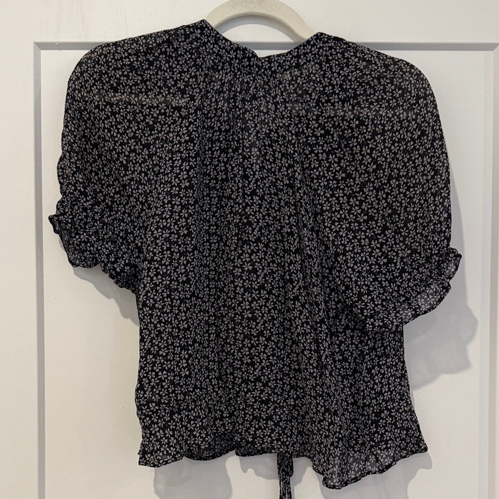 Christy Dawn Black and White Floral Blouse - Picture 2 of 3